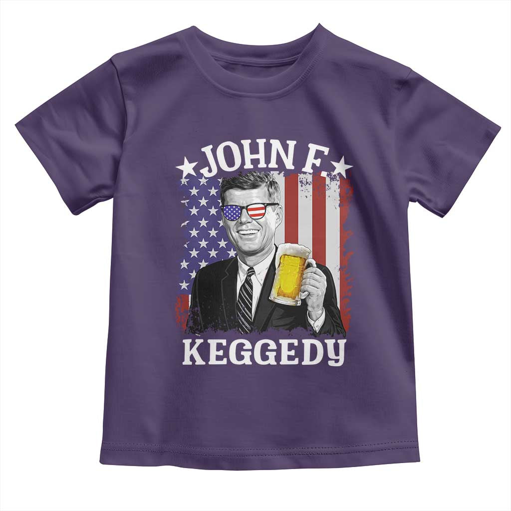 John F Kennedy Toddler T Shirt 4th of July America Flag Beer