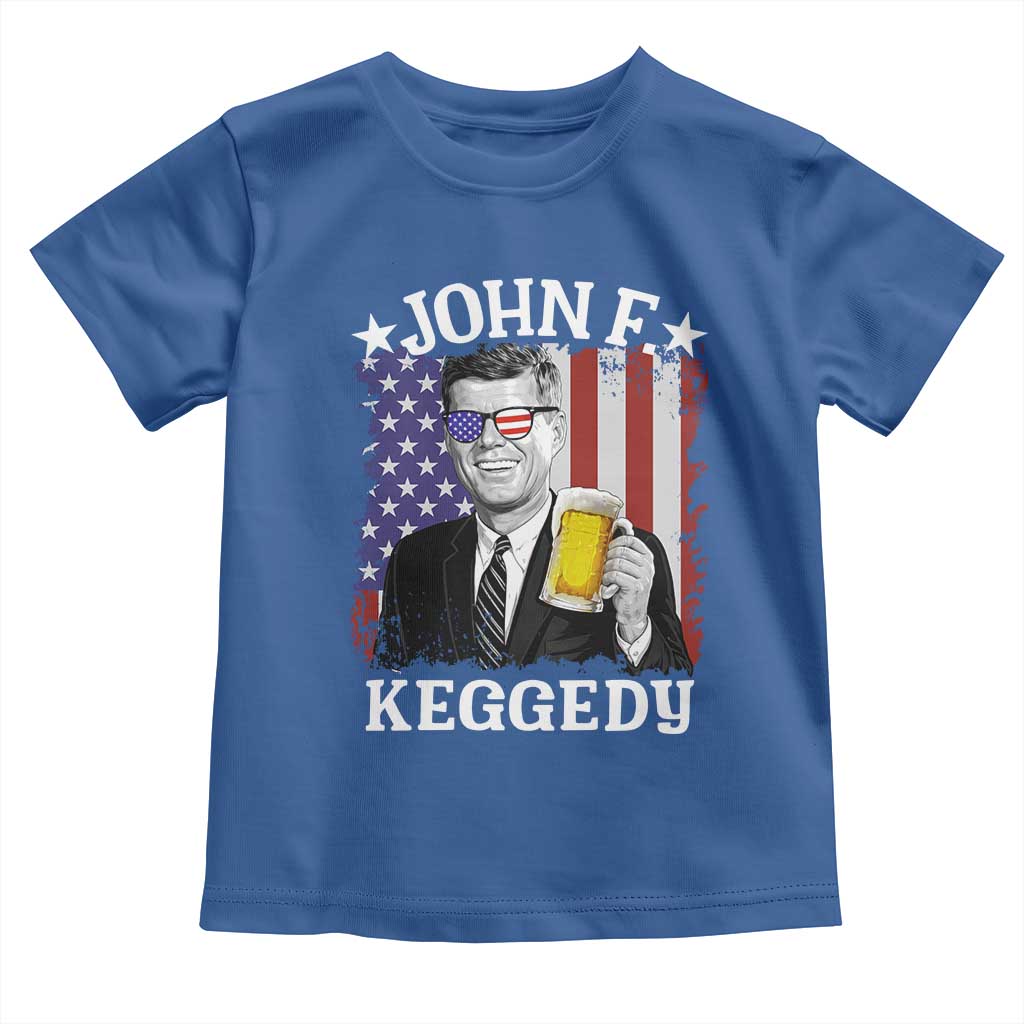 John F Kennedy Toddler T Shirt 4th of July America Flag Beer