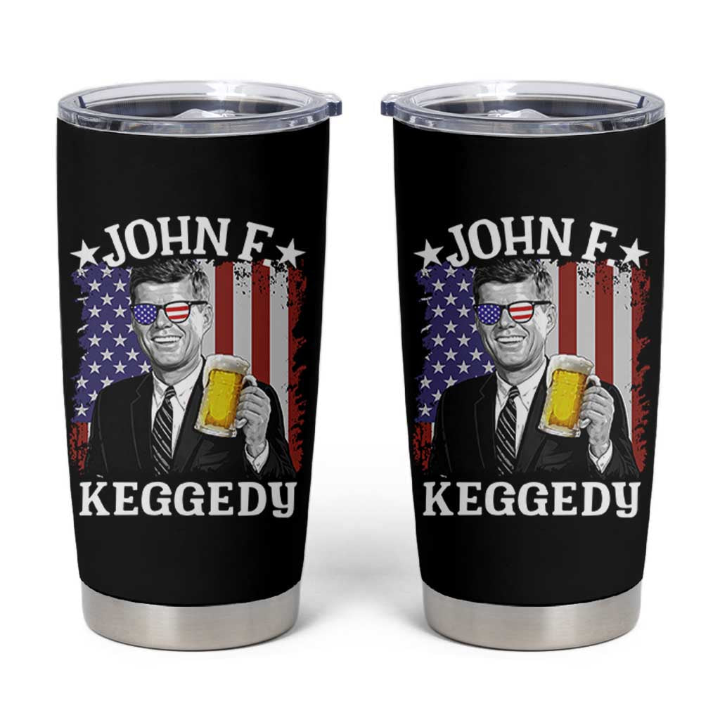 John F Kennedy Tumbler Cup 4th of July America Flag Beer