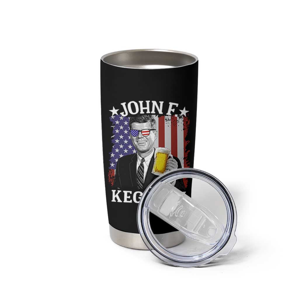 John F Kennedy Tumbler Cup 4th of July America Flag Beer