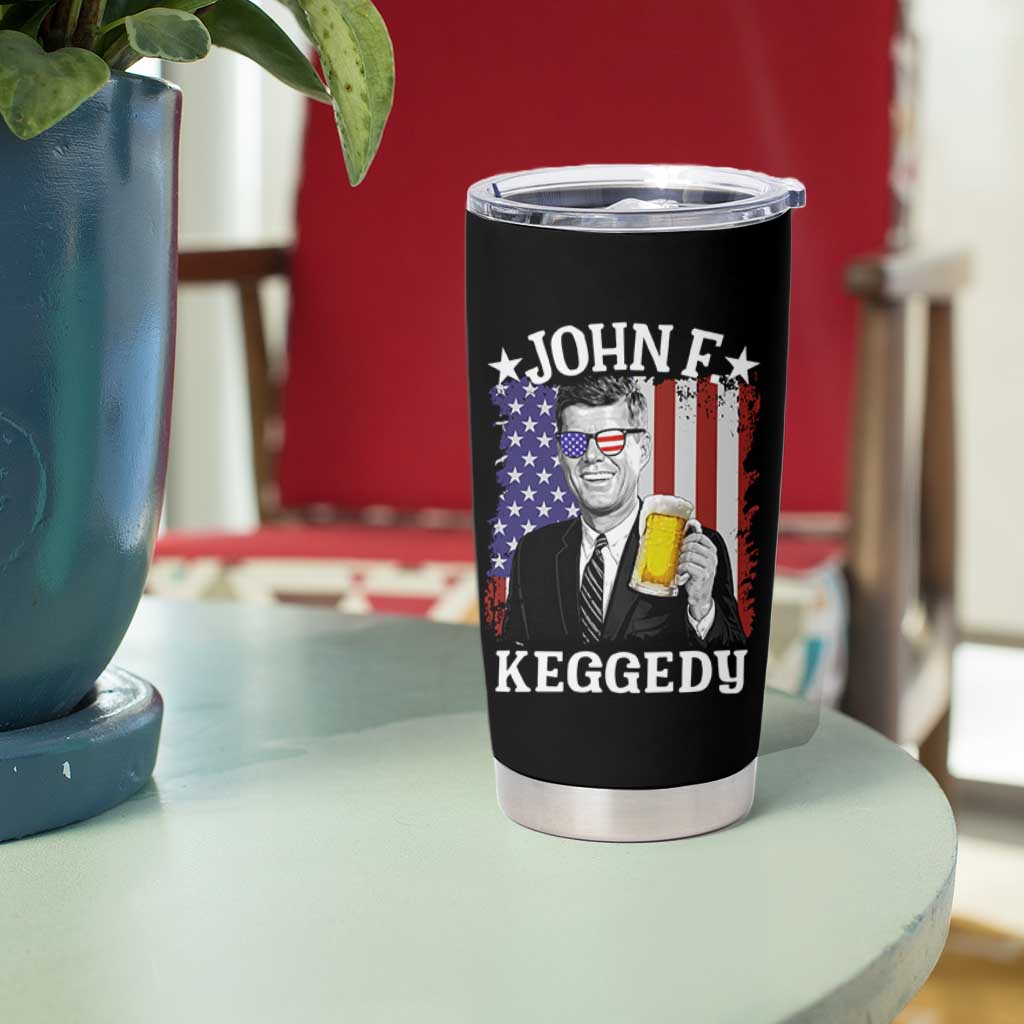 John F Kennedy Tumbler Cup 4th of July America Flag Beer