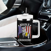John F Kennedy Tumbler With Handle 4th of July America Flag Beer