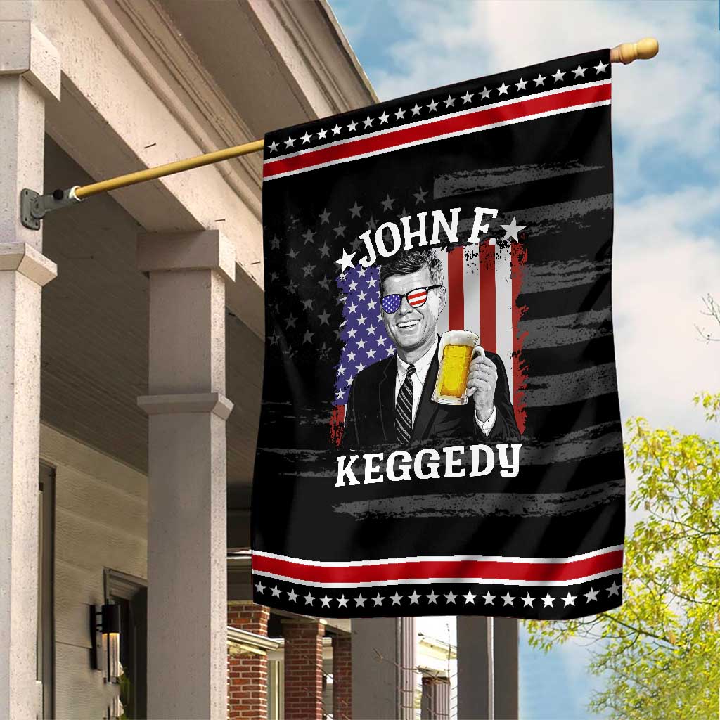 John F Kennedy Garden Flag 4th of July America Flag Beer