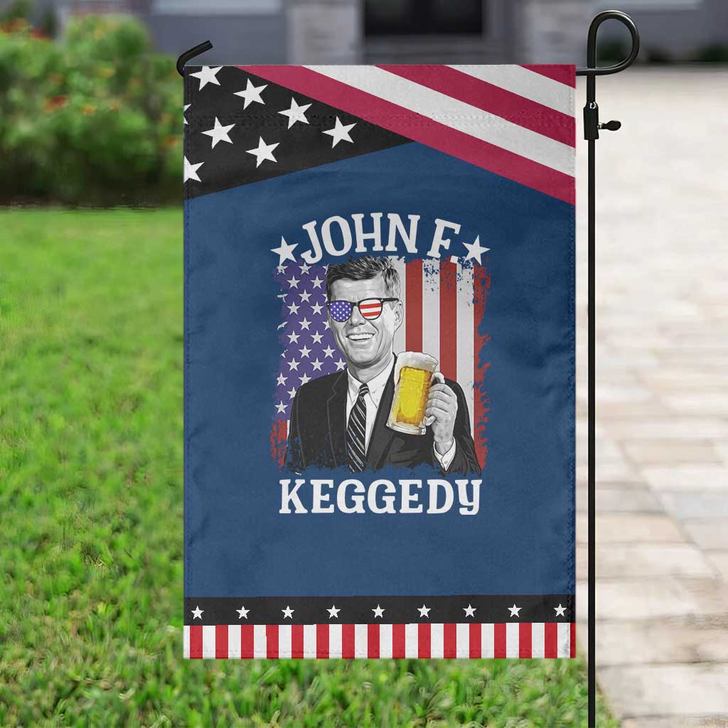 John F Kennedy Garden Flag 4th of July America Flag Beer
