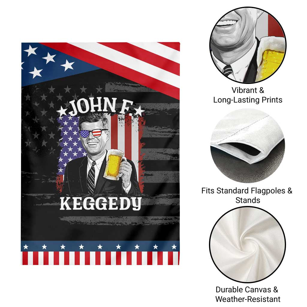 John F Kennedy Garden Flag 4th of July America Flag Beer