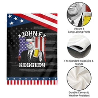 John F Kennedy Garden Flag 4th of July America Flag Beer