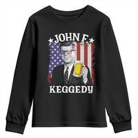 John F Kennedy Youth Sweatshirt 4th of July America Flag Beer