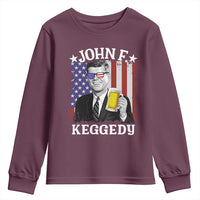 John F Kennedy Youth Sweatshirt 4th of July America Flag Beer