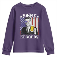 John F Kennedy Youth Sweatshirt 4th of July America Flag Beer