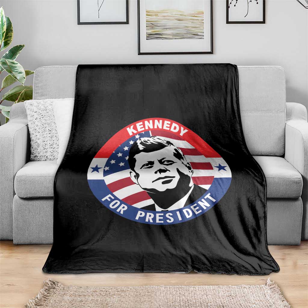 John F Kennedy US President American History Throw Blanket