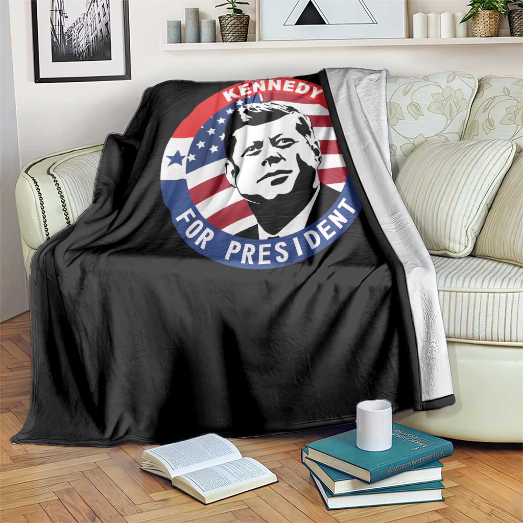 John F Kennedy US President American History Throw Blanket