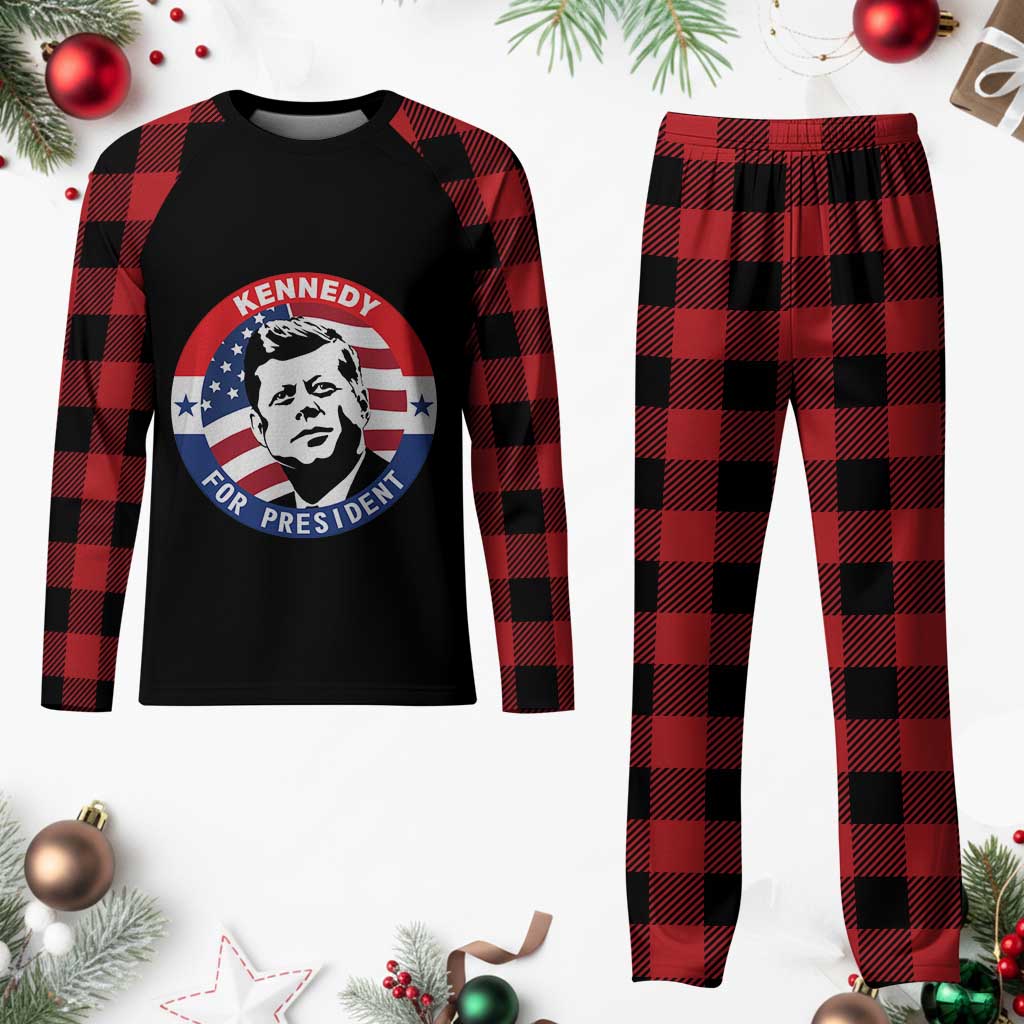 John F Kennedy US President American History Plaid Pajama Set