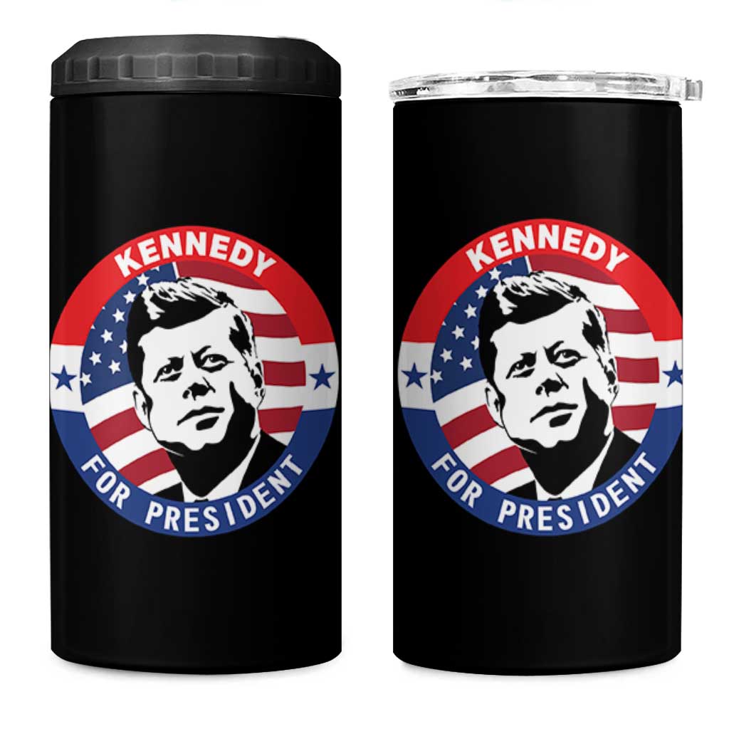 John F Kennedy US President American History 4 in 1 Can Cooler Tumbler