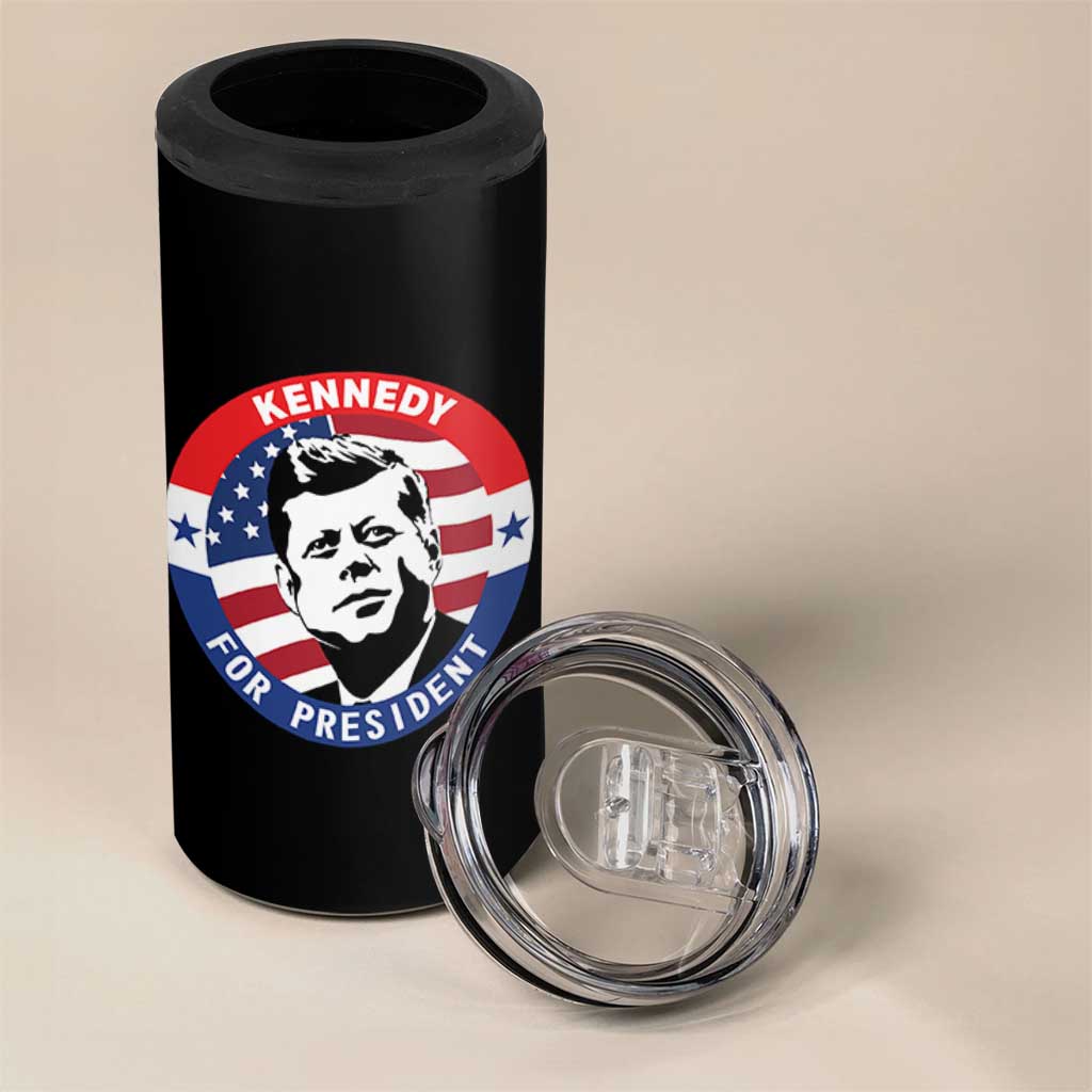 John F Kennedy US President American History 4 in 1 Can Cooler Tumbler