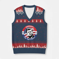 John F Kennedy US President American History V-Neck Knit Sweater Vest
