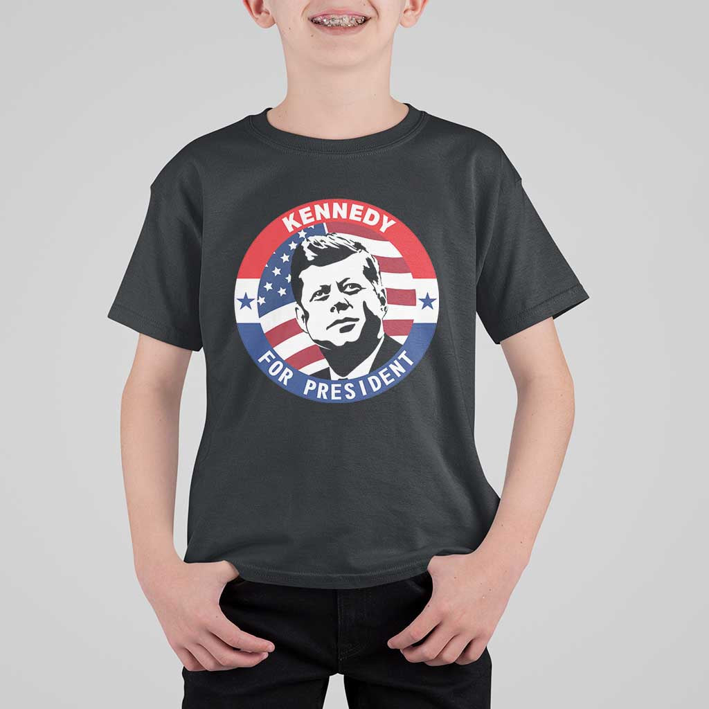 John F Kennedy US President American History T Shirt For Kid