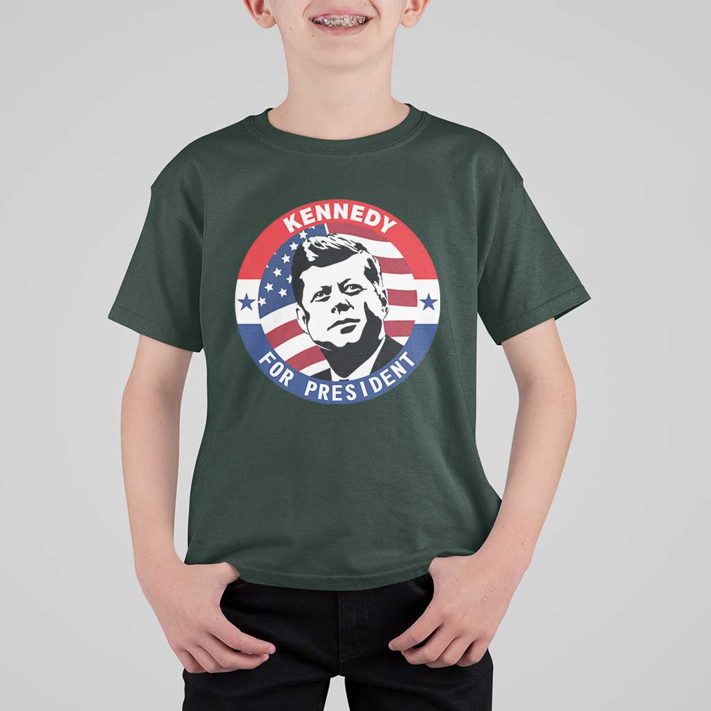 John F Kennedy US President American History T Shirt For Kid