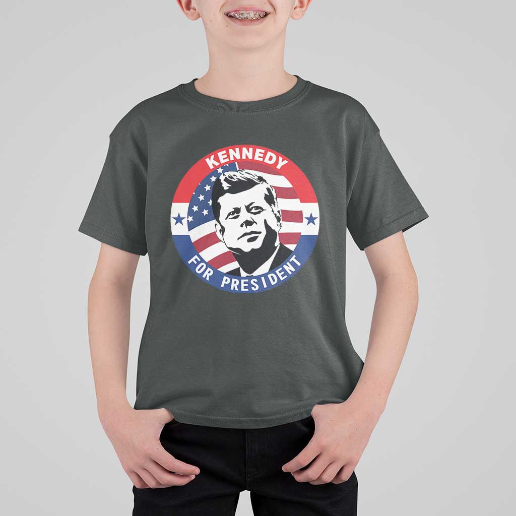 John F Kennedy US President American History T Shirt For Kid