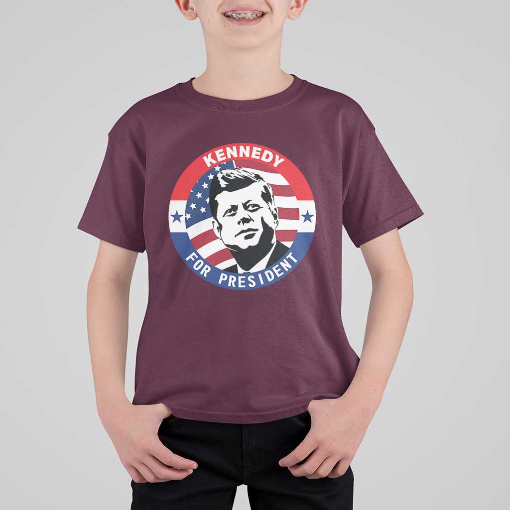 John F Kennedy US President American History T Shirt For Kid