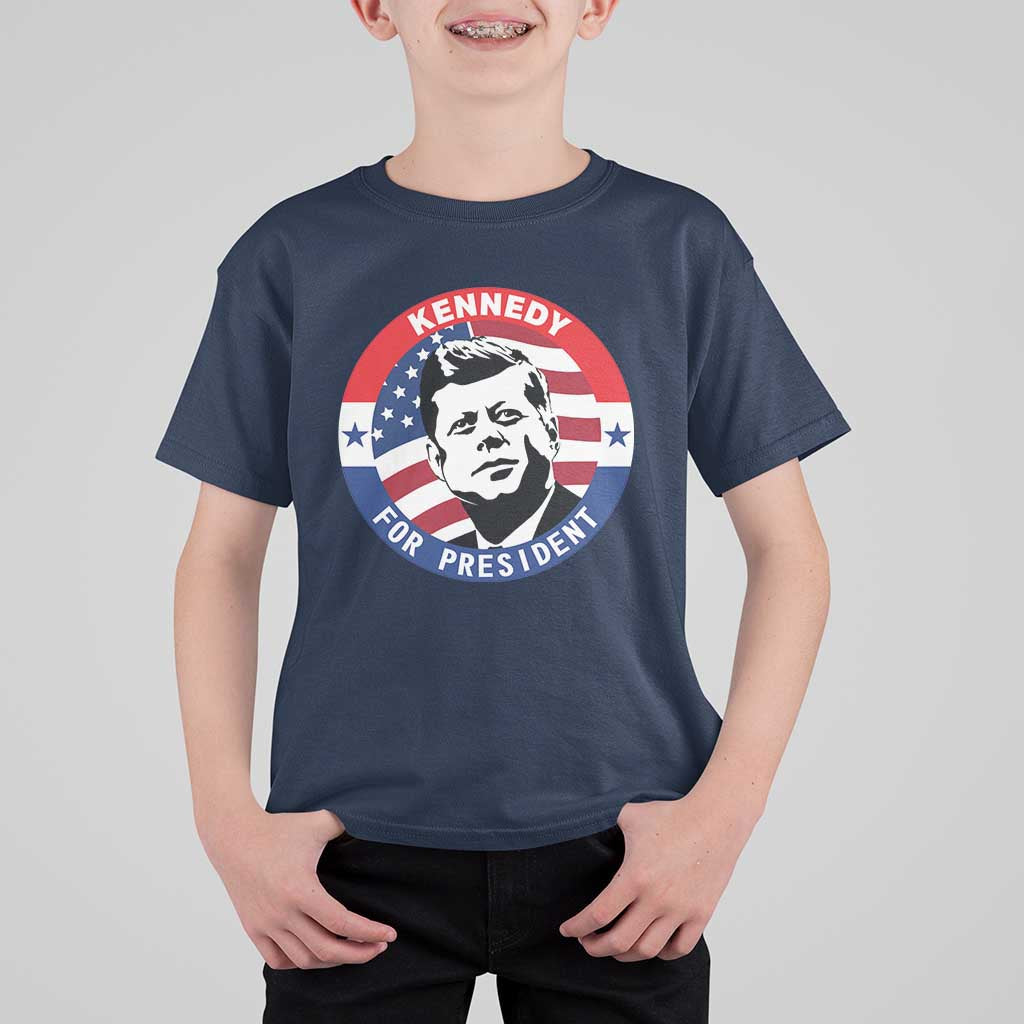 John F Kennedy US President American History T Shirt For Kid