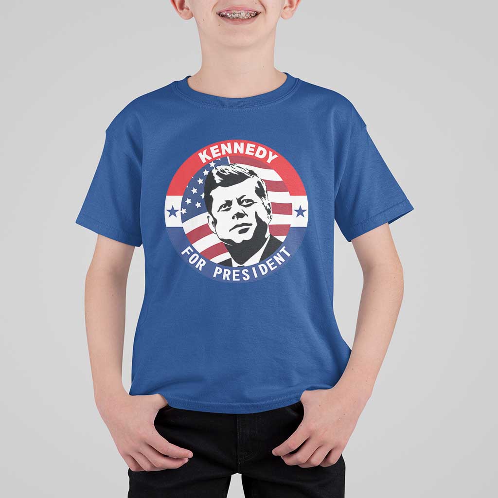 John F Kennedy US President American History T Shirt For Kid