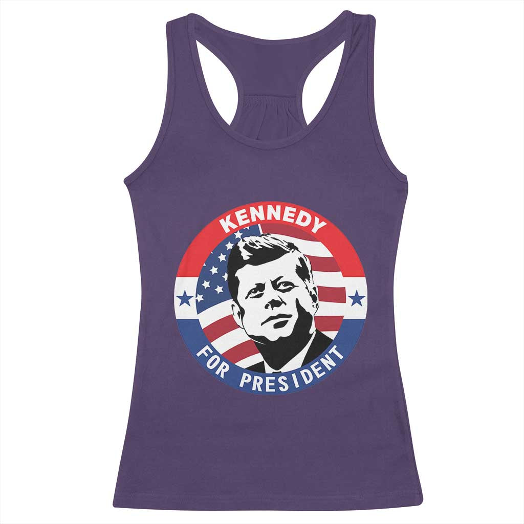 John F Kennedy US President American History Racerback Tank Top