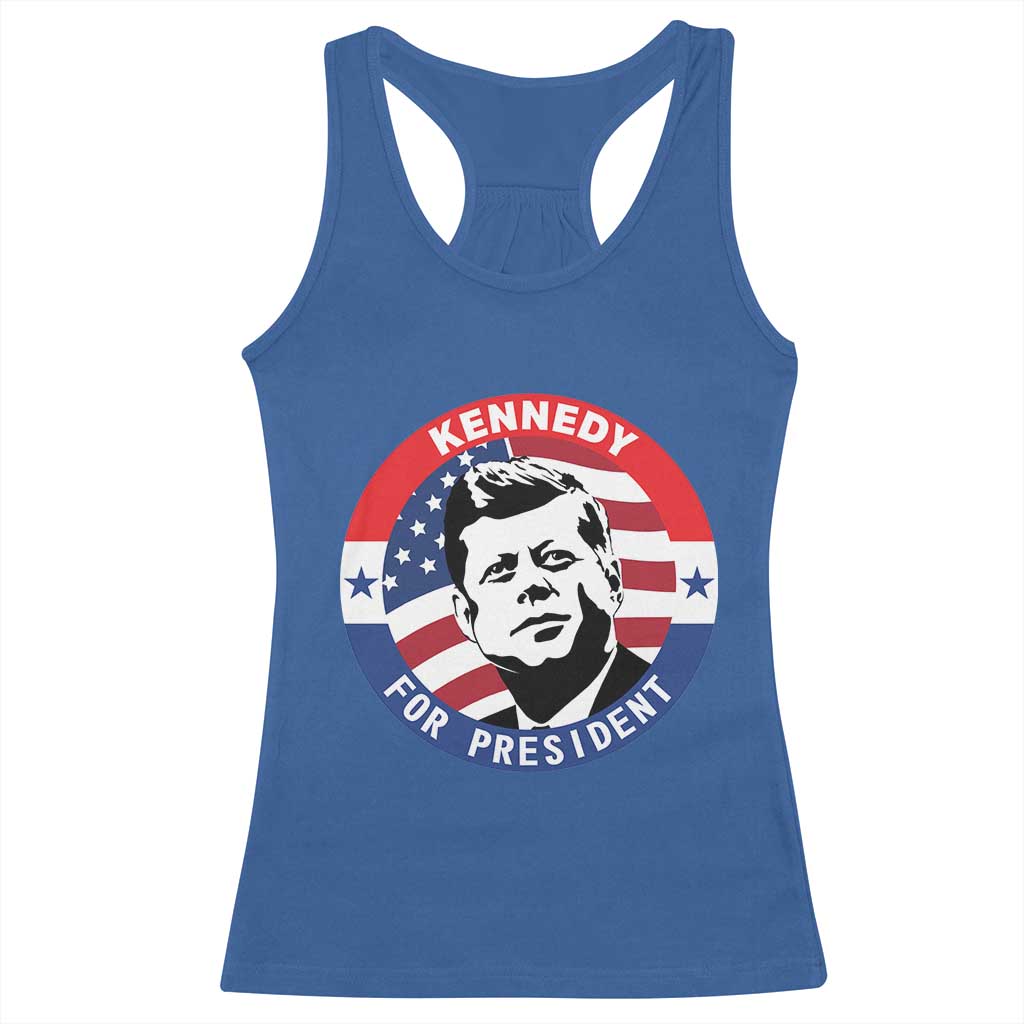 John F Kennedy US President American History Racerback Tank Top