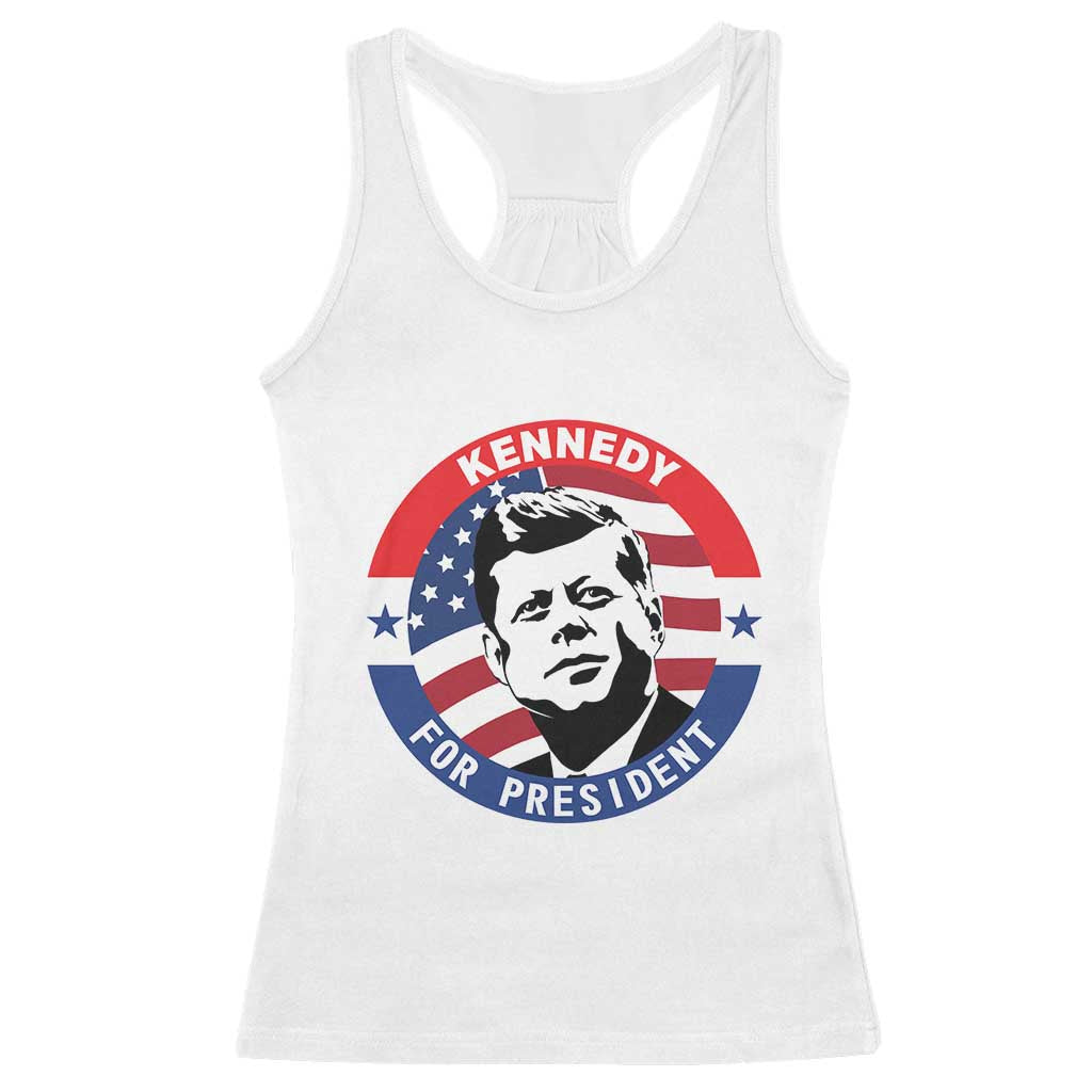 John F Kennedy US President American History Racerback Tank Top