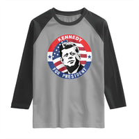 John F Kennedy US President American History Raglan Shirt