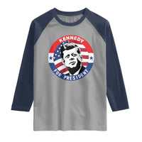 John F Kennedy US President American History Raglan Shirt