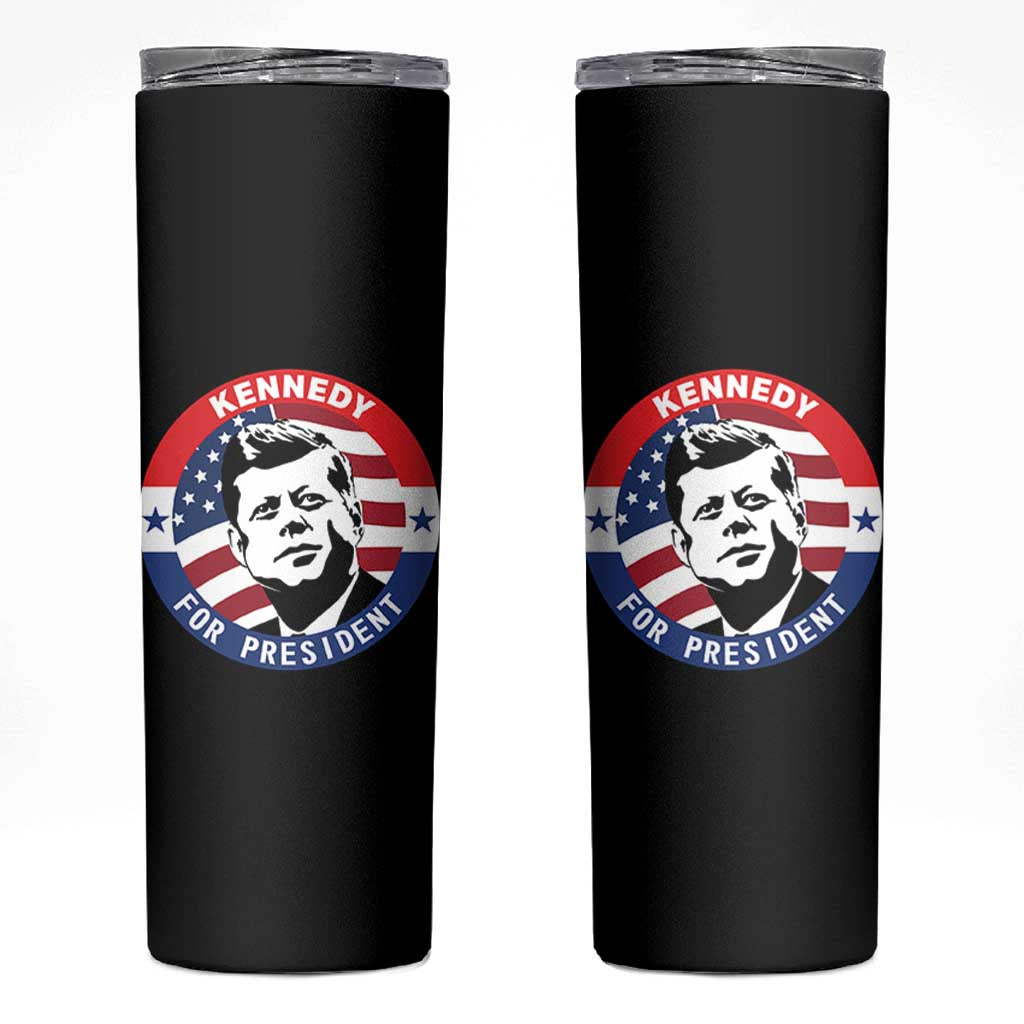 John F Kennedy US President American History Skinny Tumbler