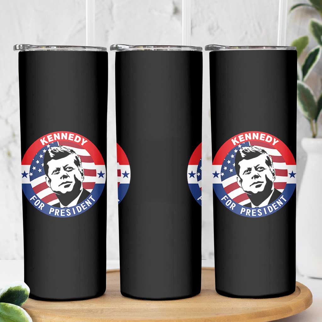 John F Kennedy US President American History Skinny Tumbler