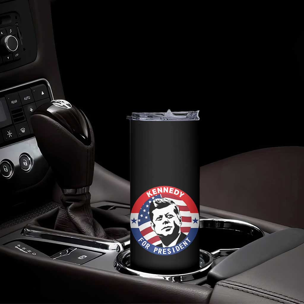 John F Kennedy US President American History Skinny Tumbler