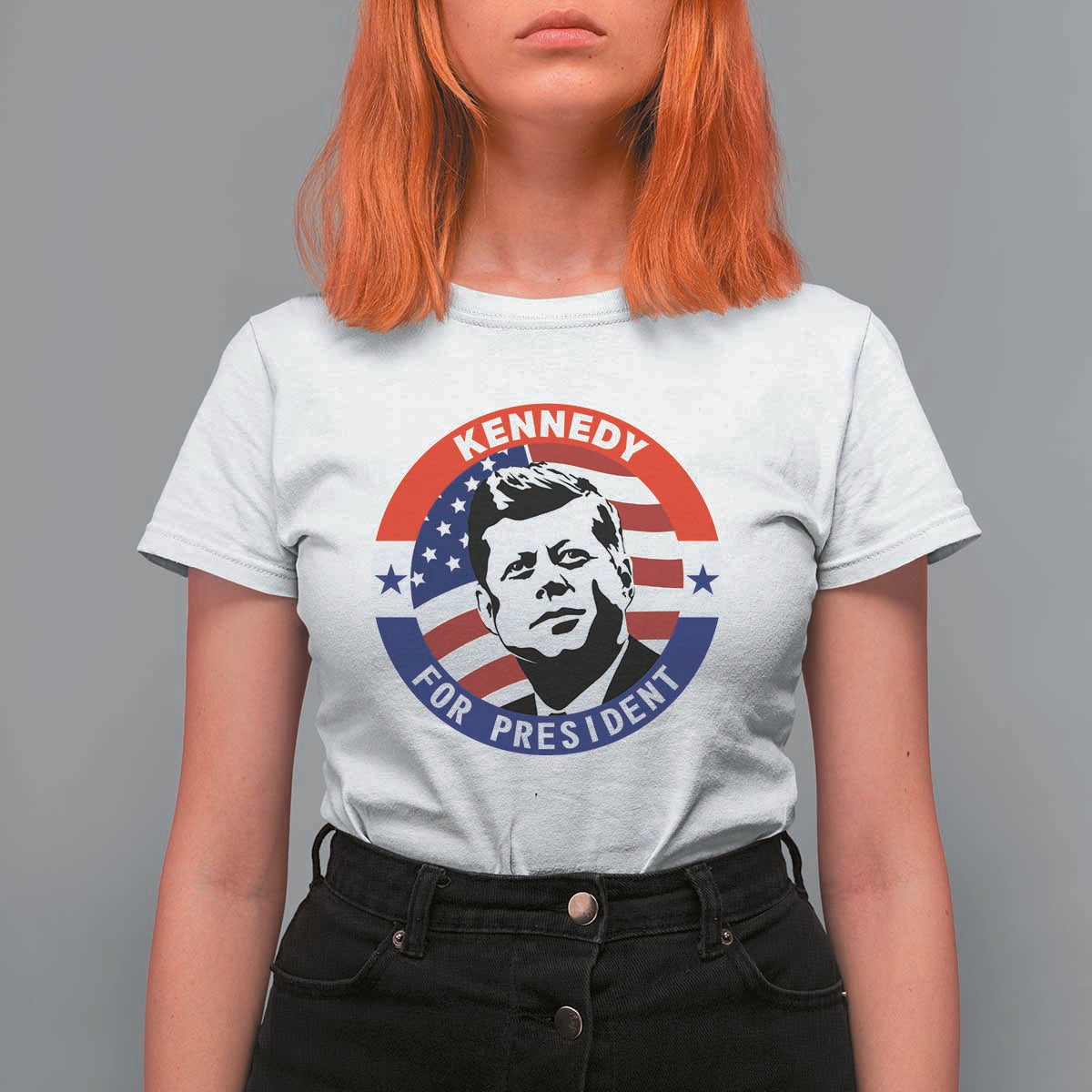 John F Kennedy US President American History T Shirt For Women