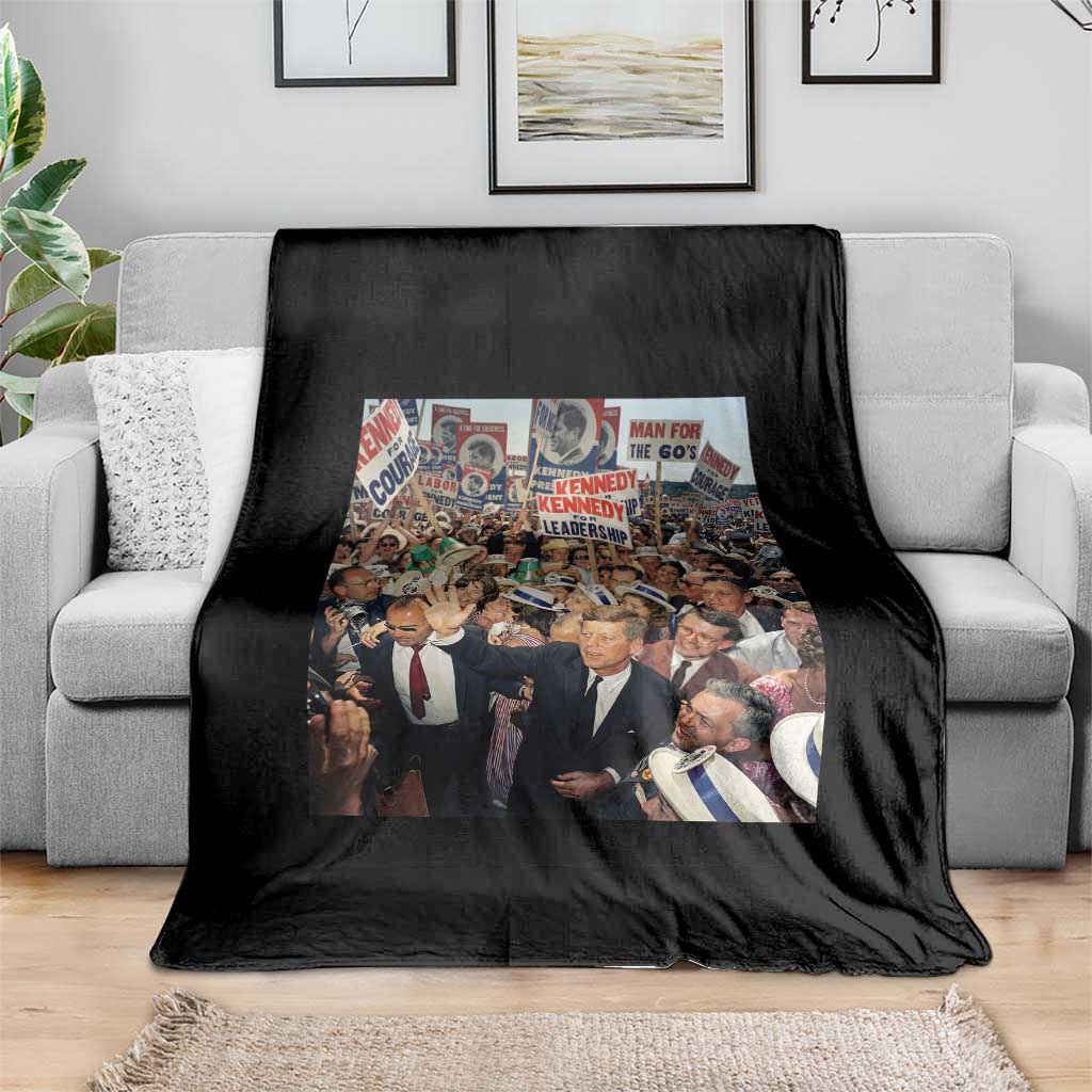 John F Kennedy American President History Throw Blanket