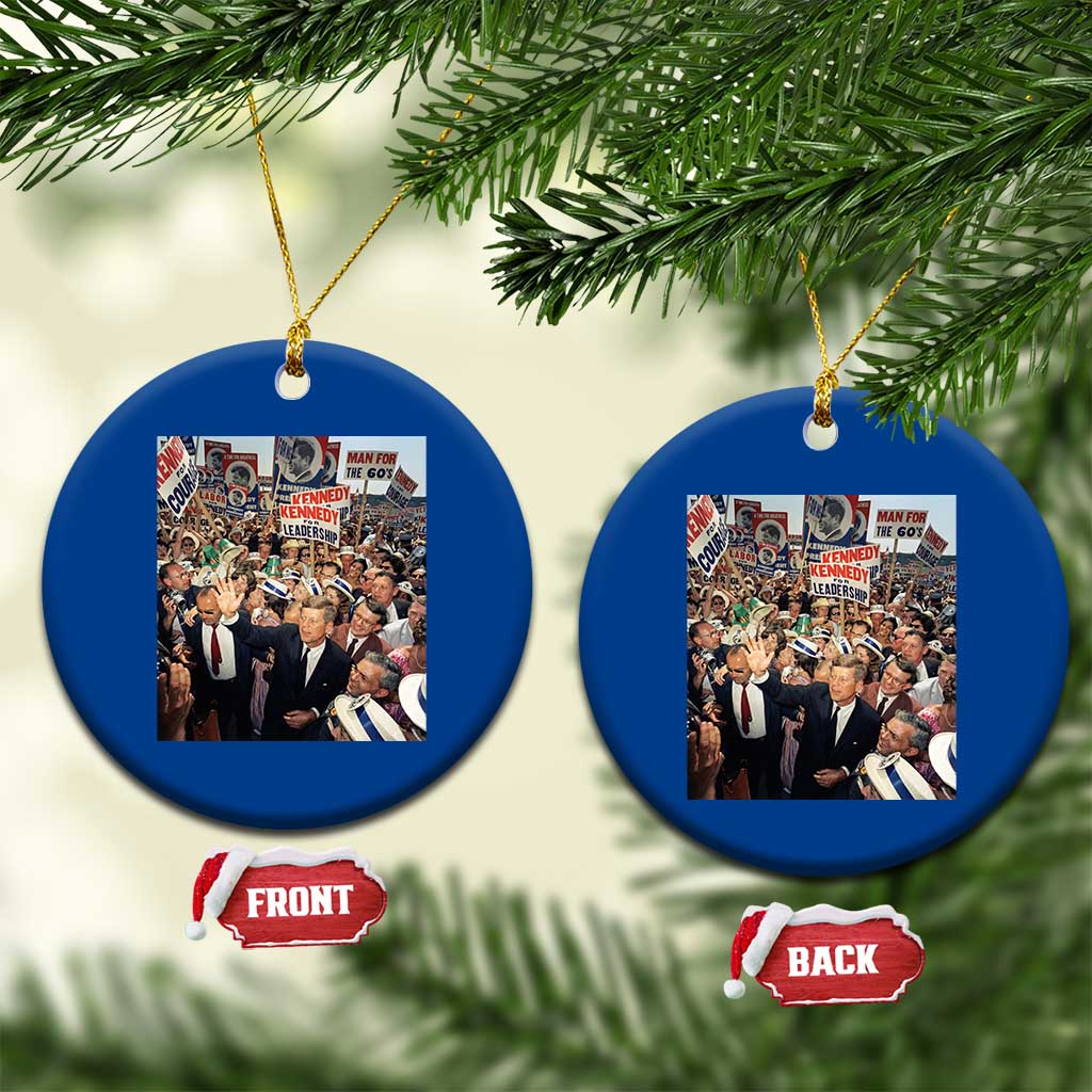 John F Kennedy American President History Ceramic Ornament