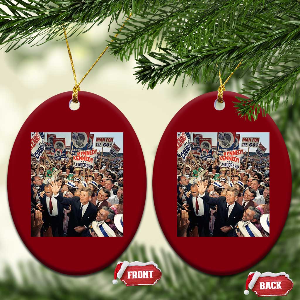 John F Kennedy American President History Ceramic Ornament