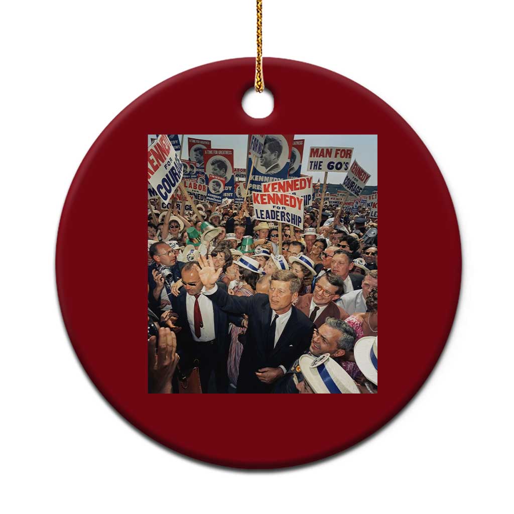 John F Kennedy American President History Ceramic Ornament