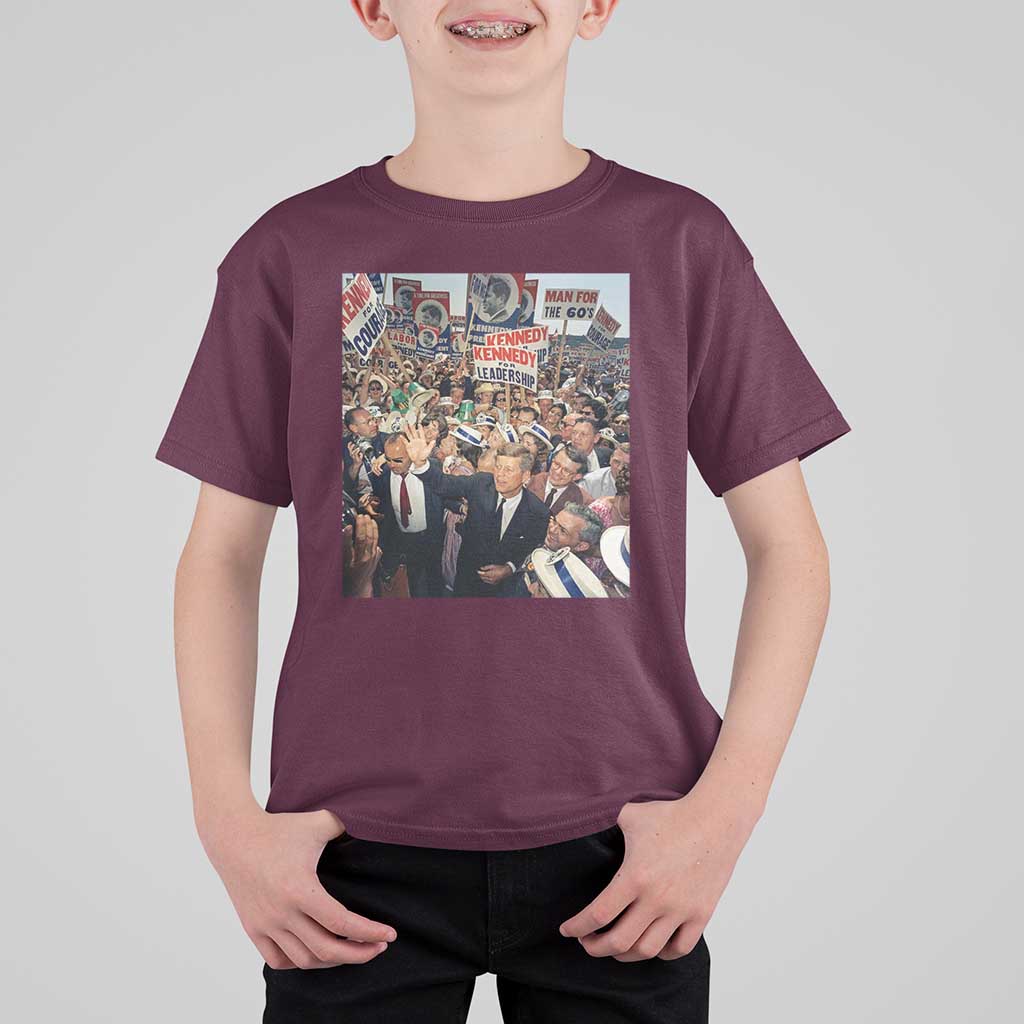 John F Kennedy American President History T Shirt For Kid