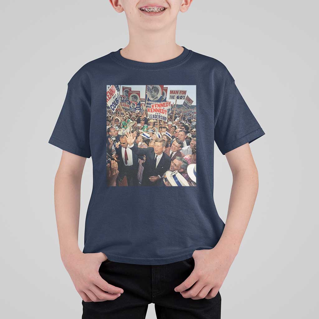 John F Kennedy American President History T Shirt For Kid