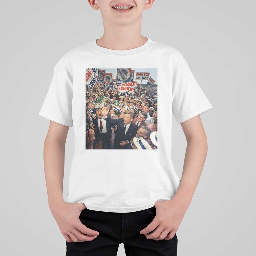 John F Kennedy American President History T Shirt For Kid