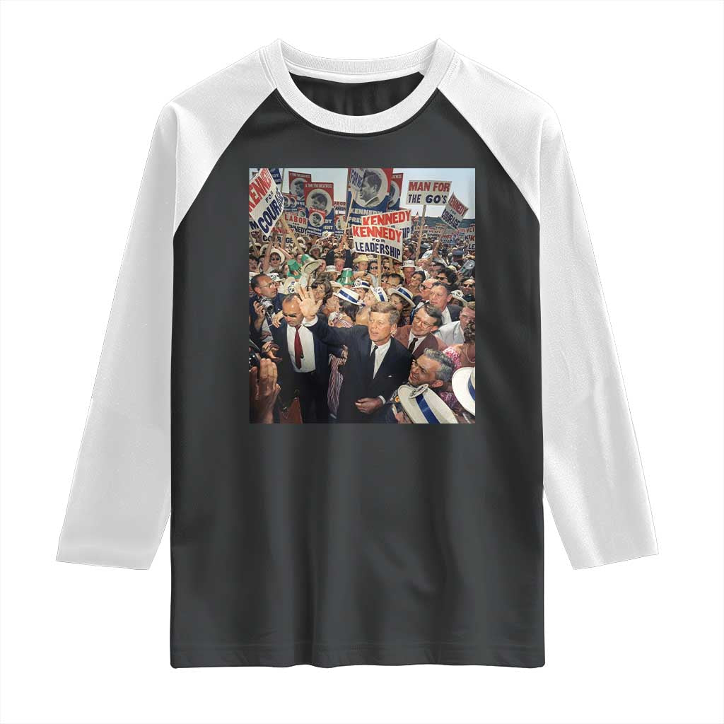John F Kennedy American President History Raglan Shirt