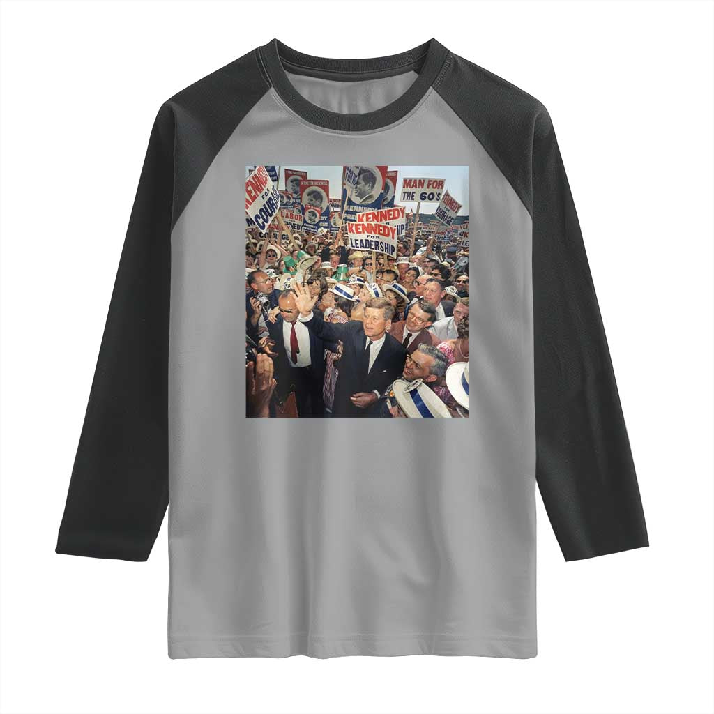 John F Kennedy American President History Raglan Shirt