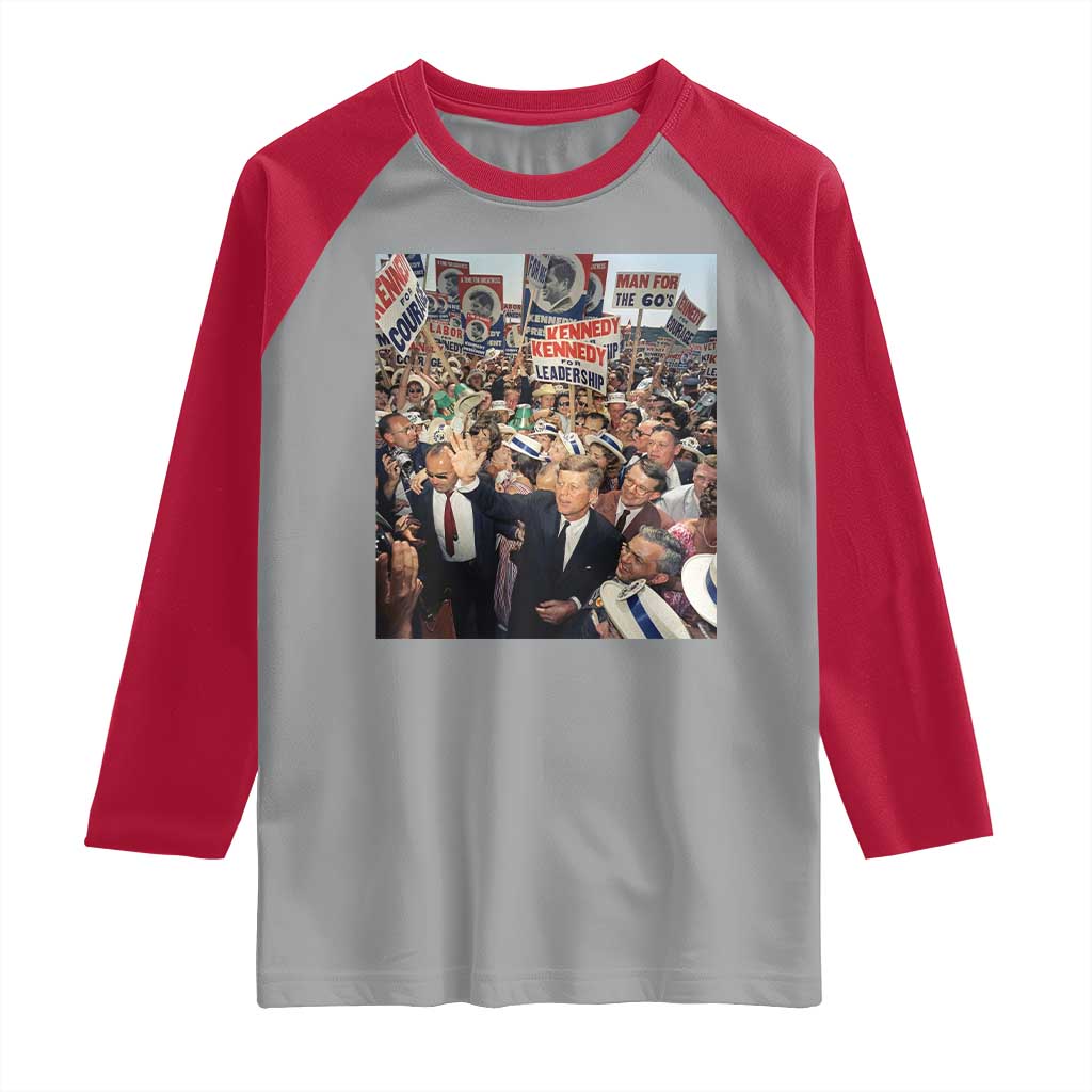 John F Kennedy American President History Raglan Shirt