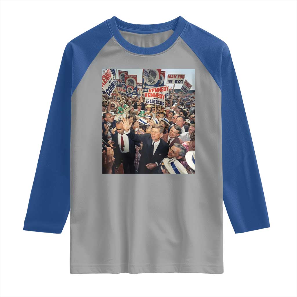 John F Kennedy American President History Raglan Shirt