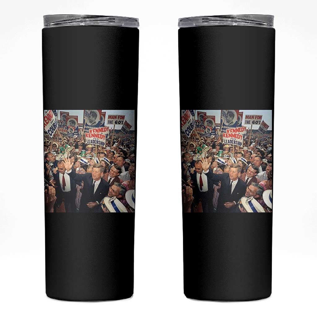 John F Kennedy American President History Skinny Tumbler