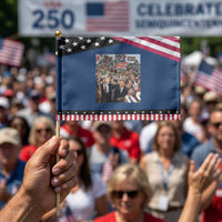 John F Kennedy American President History Patriotic Handheld Flag