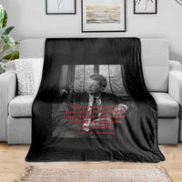 John F Kennedy Quote Throw Blanket American President History US Presidential Leader