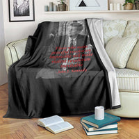 John F Kennedy Quote Throw Blanket American President History US Presidential Leader