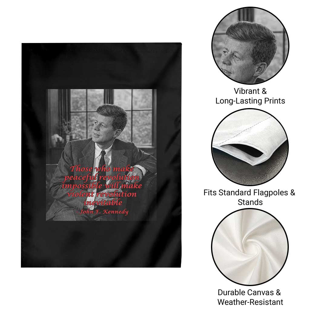 John F Kennedy Quote Garden Flag American President History US Presidential Leader
